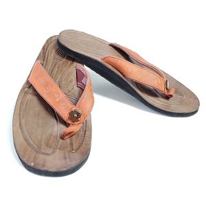 Keen Florence Leather & Neoprene Rust Sandal